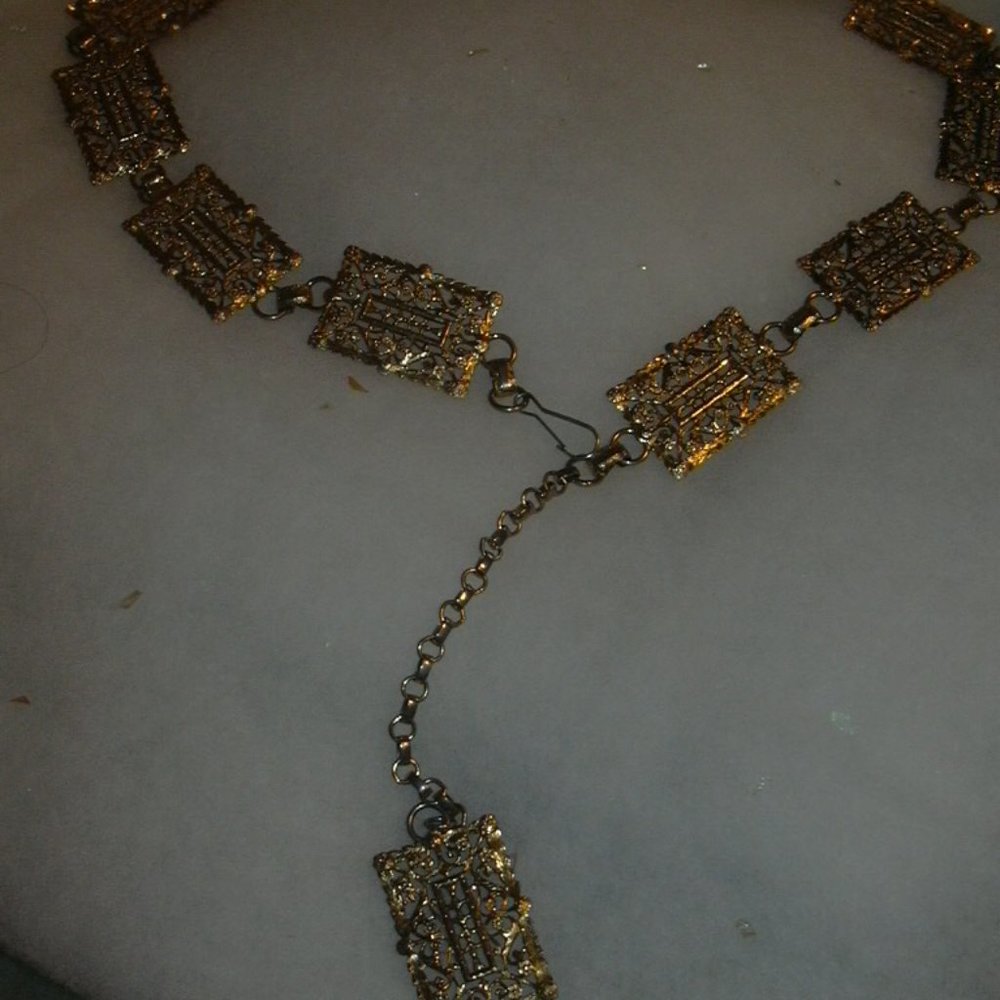 Gold metallic belt